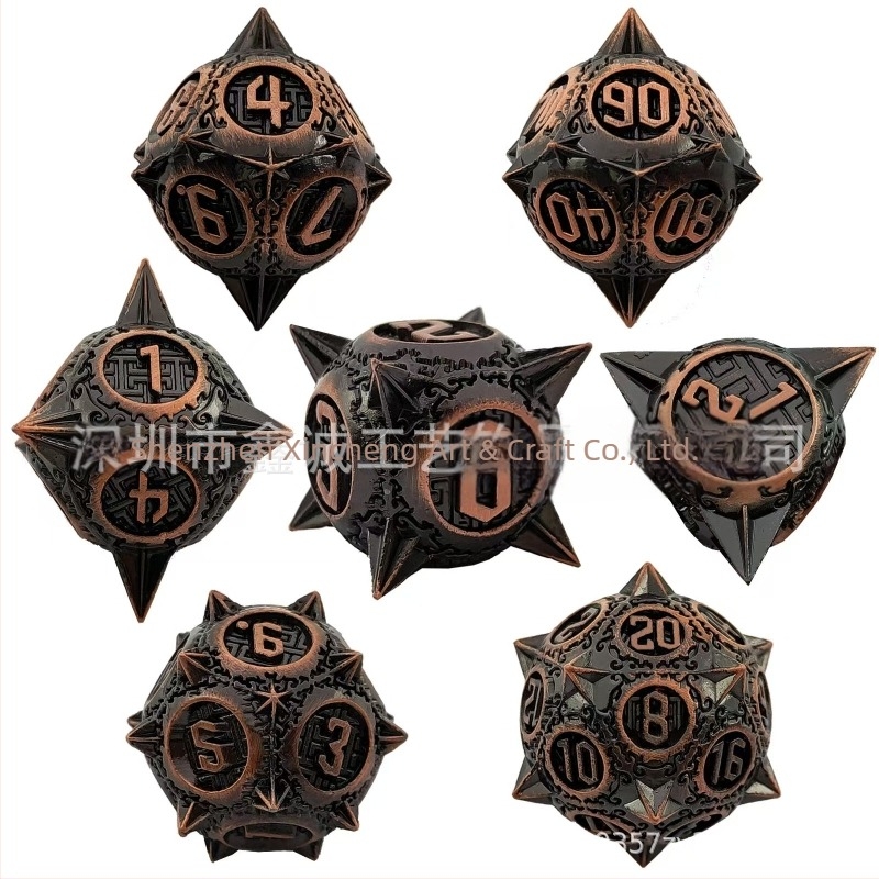 Metalni set kockica za D&D | cinkova zlitina | 20-stranih kockica | Xincheng brend | set od 100 komada | mogućnost prilagodbe