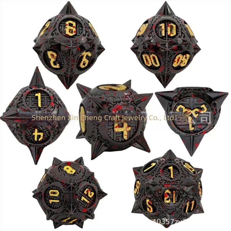 Metalni set kockica za D&D | cinkova zlitina | 20-stranih kockica | Xincheng brend | set od 100 komada | mogućnost prilagodbe