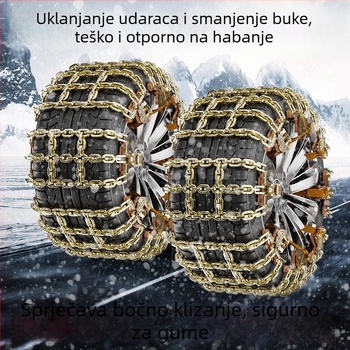 Verige protiv proklizavanja od legure, kaljene, za automobile, pogodne za sedan, SUV i MPV