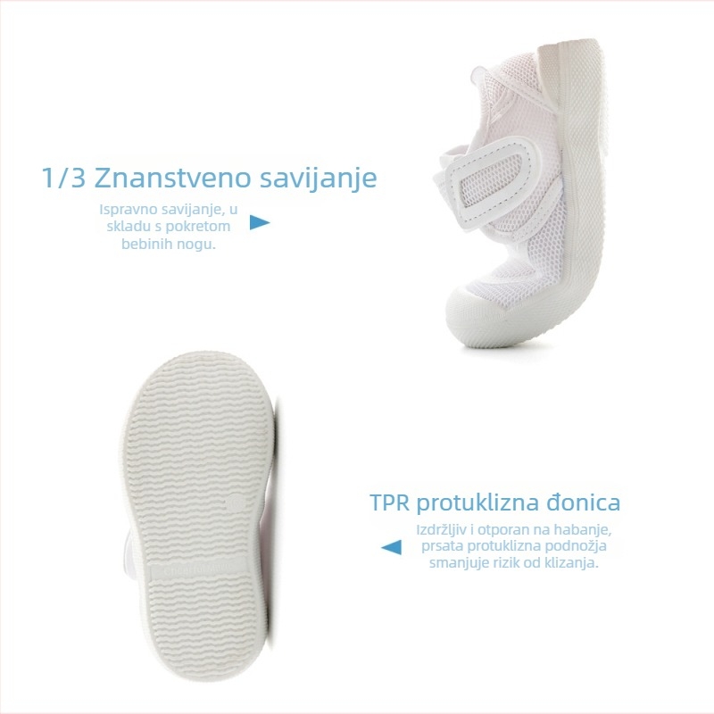 Dječje platnene tenisice s Velcro zatvaračem, niski kroj, unisex, uzrast 1–3 godina
