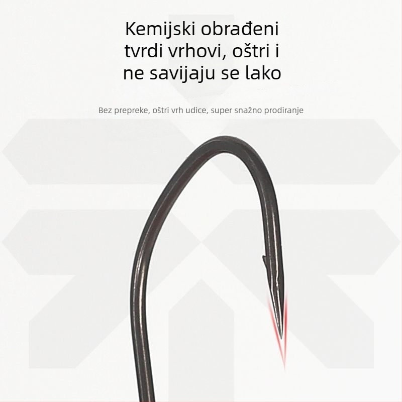 Učica s olovnom glavom, dugačak držač, teflonska prevlaka protiv klizanja, bez bodlji, veličina 2,5, za ribolov u Black Pit