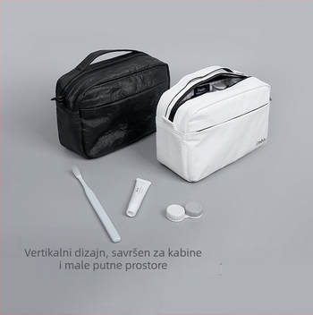 Kozmetička torbica od Dupont papira, ultralak za putovanja, vodootporna, jednobojni uzorak, poliester podstava, stil poslovne elite