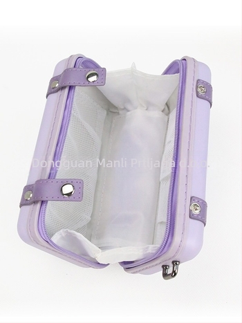 Kozmetička torbica s čvrstim kućištem, crossbody remen, ABS+PC, ultra lagana, luksuzna pohrana
