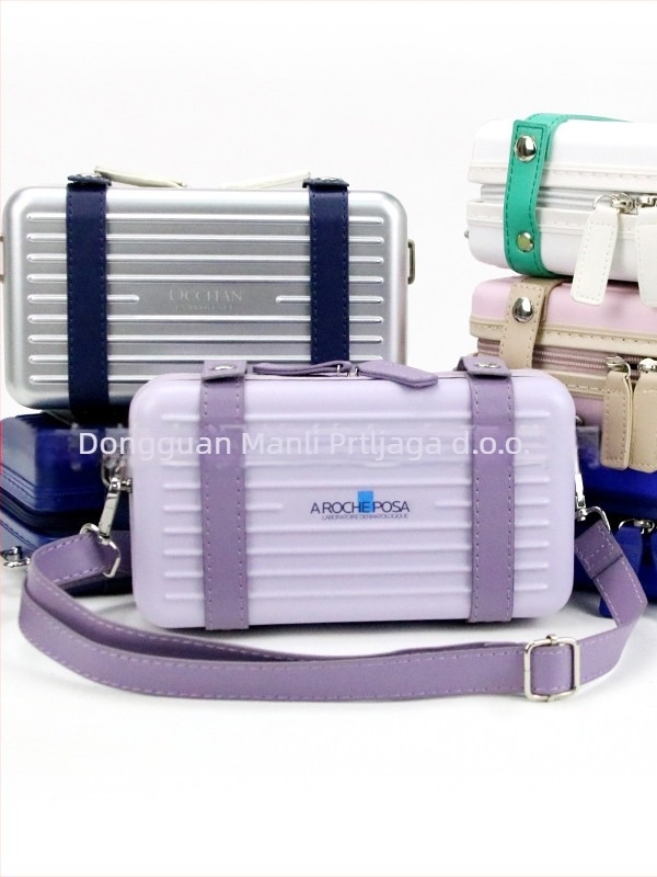 Kozmetička torbica s čvrstim kućištem, crossbody remen, ABS+PC, ultra lagana, luksuzna pohrana