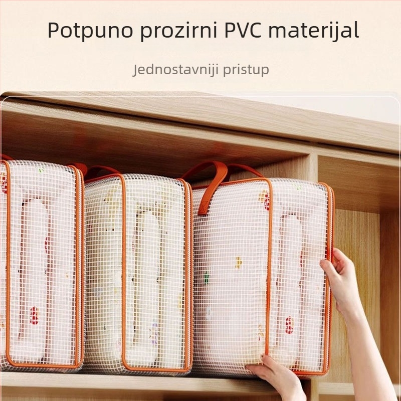 PVC kubična prozirna torba za odlaganje odjeće, višenamjenska