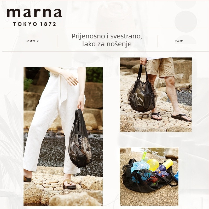 Marna mrežasta torba za pohranu s izrezom, poliester, višestruka namjena, moderan minimalistički stil, pogodna za aktivnosti na otvorenom i putovanja
