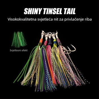 Željezna kuka s pločom, s bodljom, biološki dizajn oka hobotnice, silikonski svijetleći premaz, jednostruki i dvostruki kuk, privatna marka
