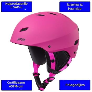 Kaciga za biciklizam SPIX, ABS materijal, prilagodljiva, otporna na vjetar, prozračna, za odrasle