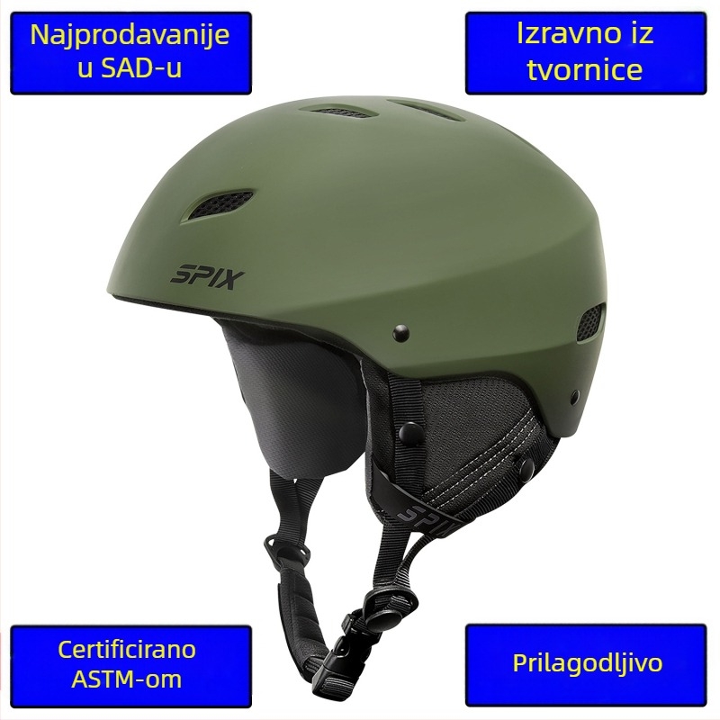 Kaciga za biciklizam SPIX, ABS materijal, prilagodljiva, otporna na vjetar, prozračna, za odrasle