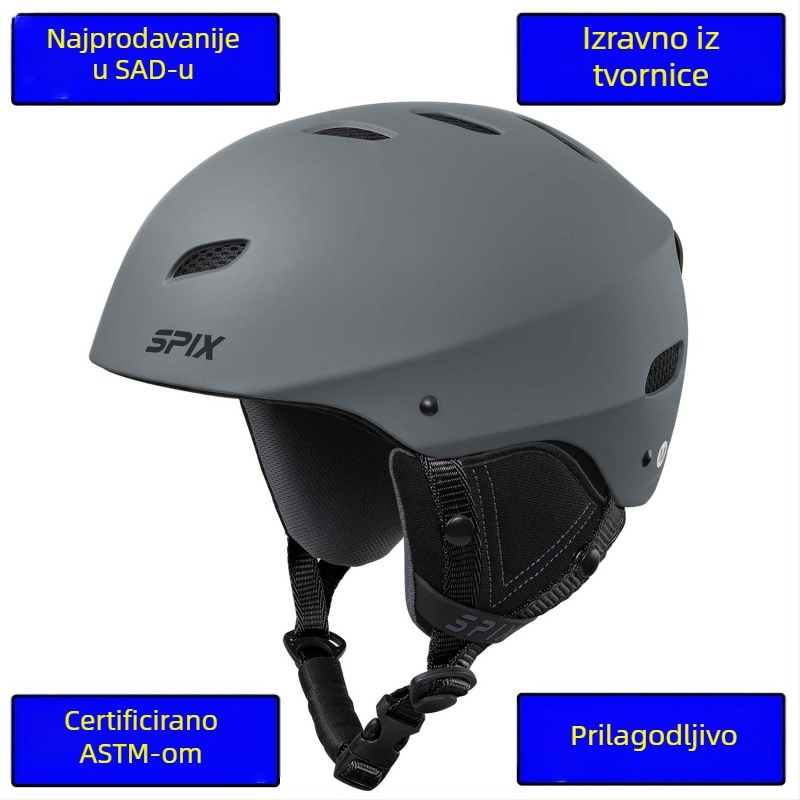 Kaciga za biciklizam SPIX, ABS materijal, prilagodljiva, otporna na vjetar, prozračna, za odrasle
