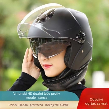 Polu kaciga, unisex, 3C certificirana, zimska, za električna bicikla i motocikle