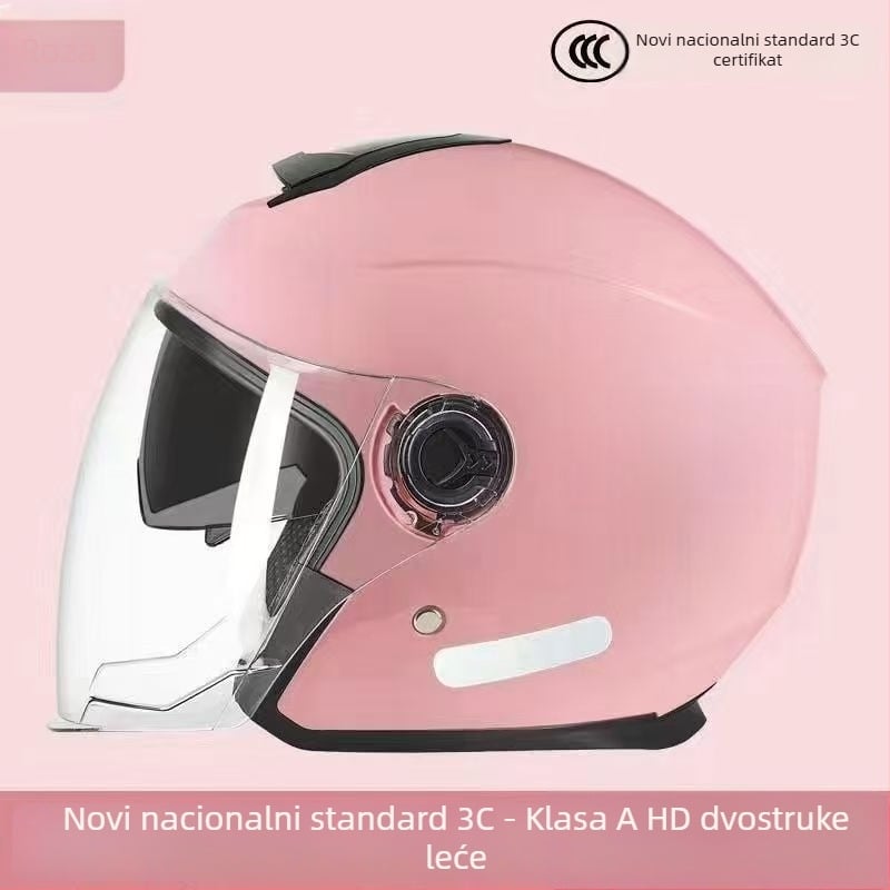Polu kaciga, unisex, 3C certificirana, zimska, za električna bicikla i motocikle
