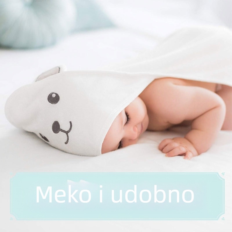 Dječji ručnik za kupanje s kapuljačom od koralnog fleksa, nosiv kao prekrivač, višefunkcionalna dječja deka (1-3 godine)