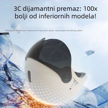 Polu kaciga za električna vozila – 3C certificirana, unisex, ljeto, lagana, ABS