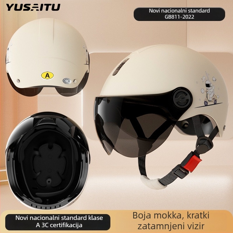 Polu kaciga za električna vozila – 3C certificirana, unisex, ljeto, lagana, ABS