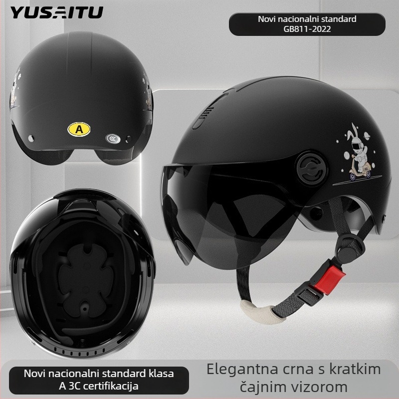 Polu kaciga za električna vozila – 3C certificirana, unisex, ljeto, lagana, ABS