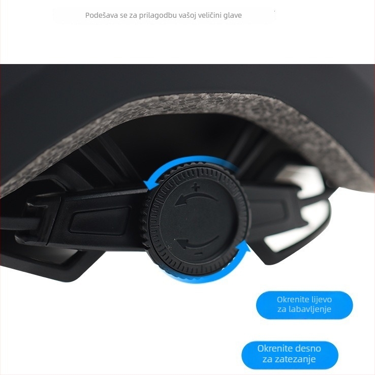Prilagodljiva kaciga za bicikl - Materijal: PC+EPS+Tekstil; Unisex, Odrasli, Podesiva, Za biciklizam