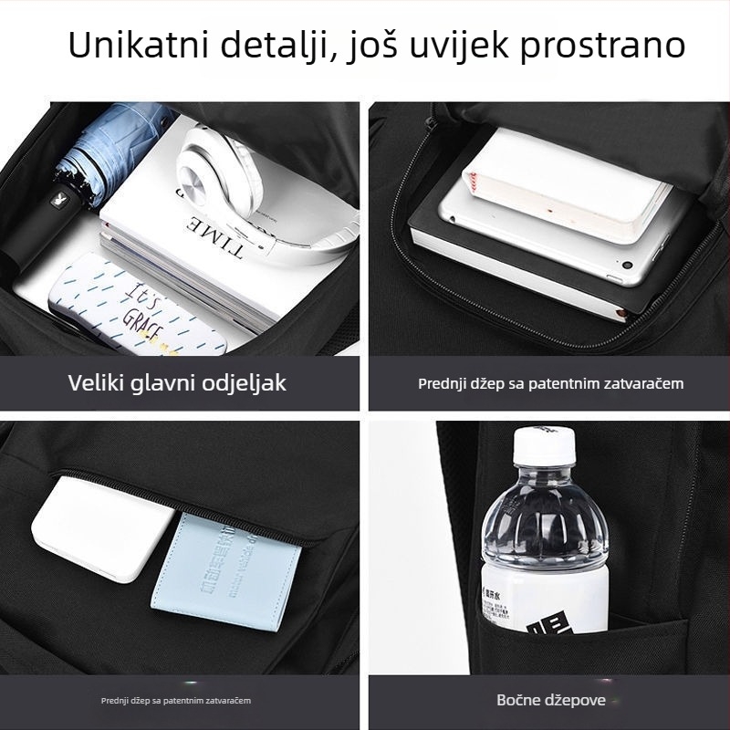 Unisex Oxford ruksak SJ006 – vodootporan, zaštita od krađe, velika zapremina za školu