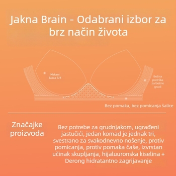 Termalna vest s jastučićima za dojke, bezšivna, U-oblika izreza, debeli akrilni materijal