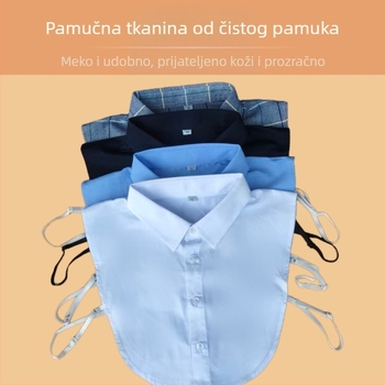 Odvojivi ovratnik od 100% pamuka, za odrasle, unisex, proljeće 2025