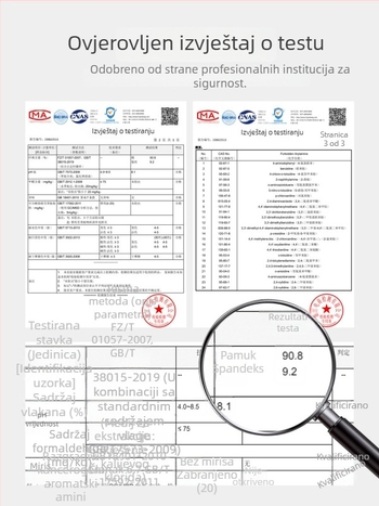 Majica od pamuka s rebrastom teksturom i čipkastim rubom na donjem dijelu, dugi rukavi, okrugli izrez, uski kroj