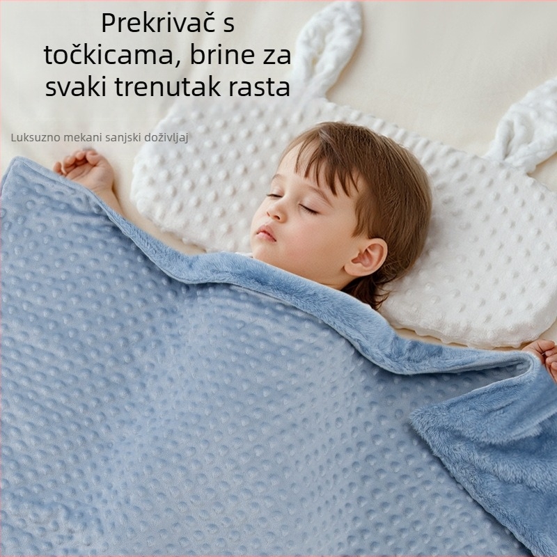Bidoole Dvostruko dječje deka, coral fleece, 300–500 g, za djecu 1–3 godine, sve sezone, prilagodljivo