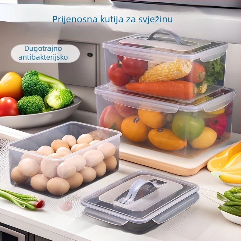 Prozirna plastična kutija za obrok s poklopcem – uredska upotreba, očuvanje svježine, skladištenje u hladnjaku