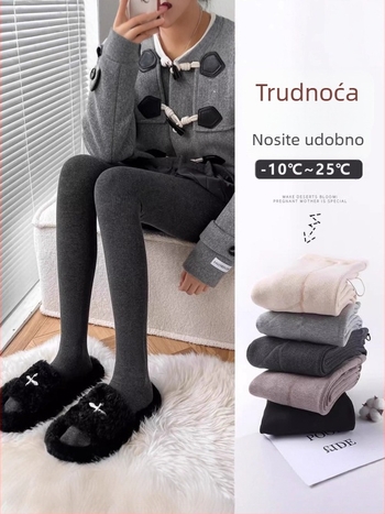 Trudničke tajice s flis unutarnjom podstavom, debeli zimski model, visok struk, vlakno viskoze 90–95%, visoka elastičnost