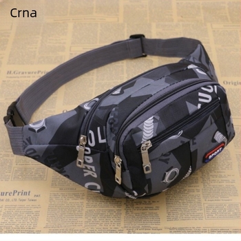 Unisex platnena torbica za pojas s velikim kapacitetom, višestruki pretinci, unutarnja džep