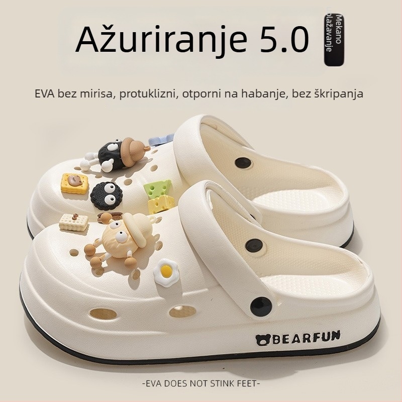 Crocs-stil EVA sandale, unisex, EVA gornji dio i potplat, debljina potplata 2–3 cm, lagane, protuklizne, vodootporne