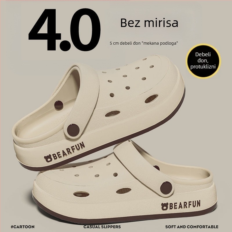 Crocs-stil EVA sandale, unisex, EVA gornji dio i potplat, debljina potplata 2–3 cm, lagane, protuklizne, vodootporne