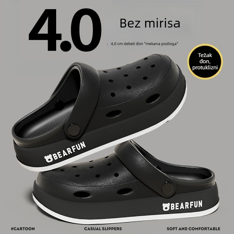 Crocs-stil EVA sandale, unisex, EVA gornji dio i potplat, debljina potplata 2–3 cm, lagane, protuklizne, vodootporne