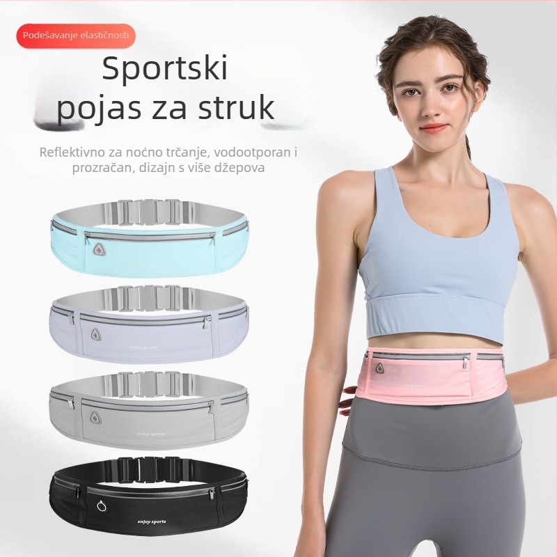 Sportska torbica oko struka za telefon, unisex, prozračna i vodootporna, ultralagana poliesterska konstrukcija za vanjske sportove