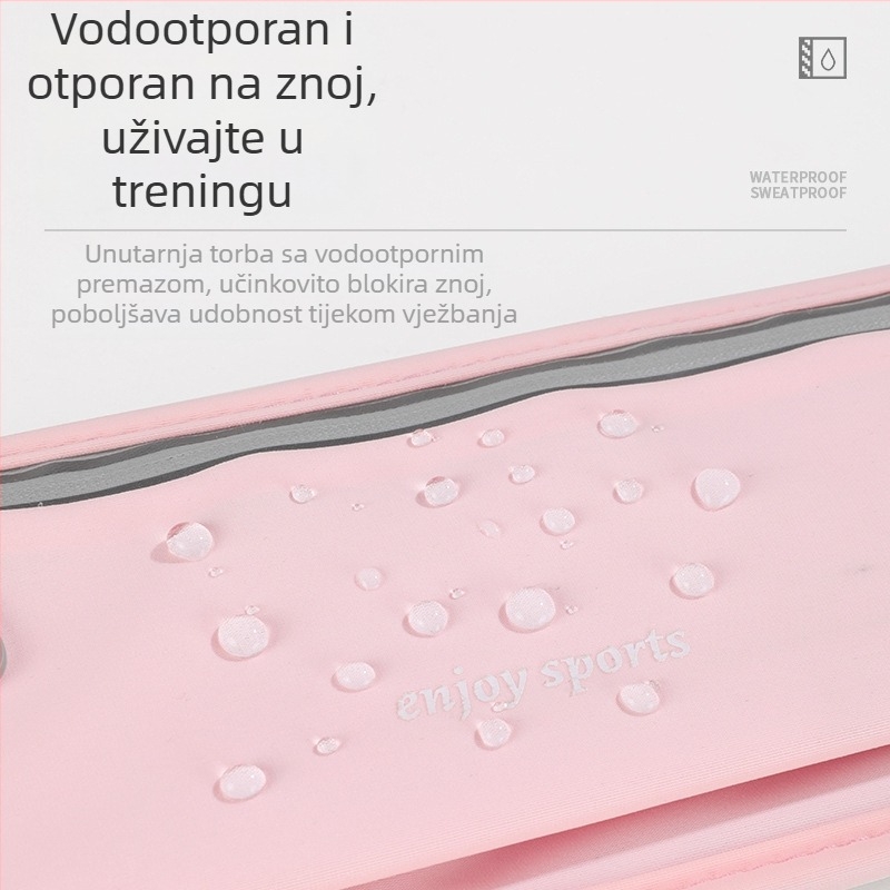 Sportska torbica oko struka za telefon, unisex, prozračna i vodootporna, ultralagana poliesterska konstrukcija za vanjske sportove