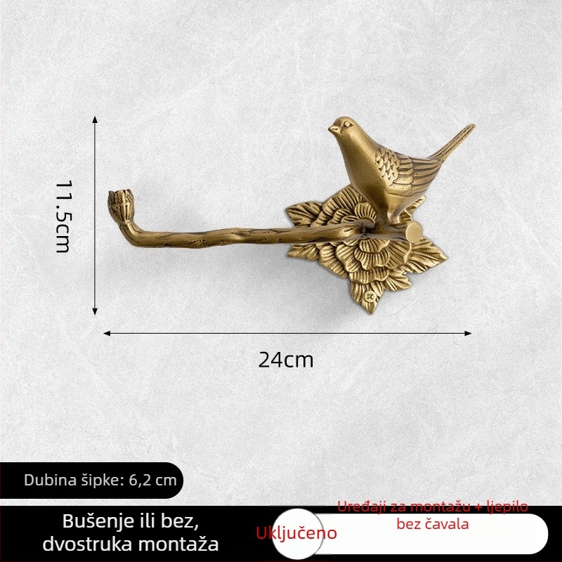 Bakreni držač za ručnike i prsten za ručnike, kineski stil, CE certifikat