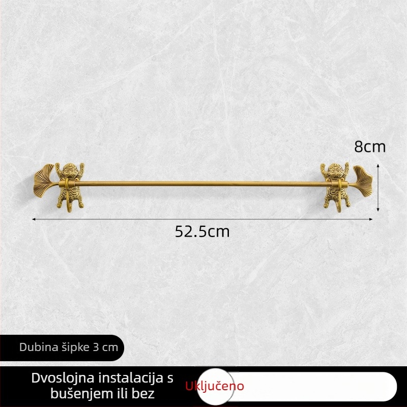Bakreni držač za ručnike i prsten za ručnike, kineski stil, CE certifikat