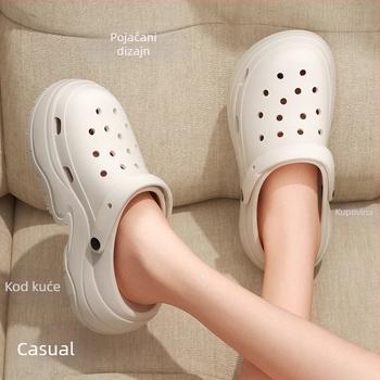 Ženske Crocs sandale s 7 cm debelim đonom, EVA, protuklizne, antibakterijske, antiodor papuče za plažu 2025