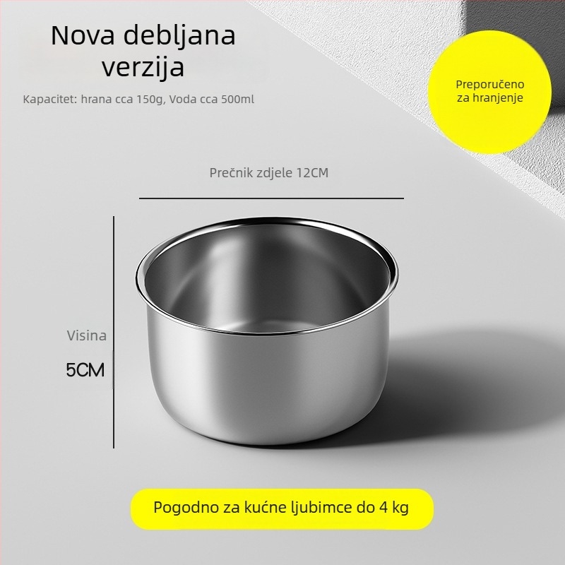 3143 Viseća posuda za hranjenje kućnim ljubimcima od nehrđajućeg čelika, sprječavanje prosipanja, za pse i mačke