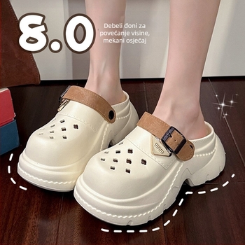 Ženske EVA Crocs, 8–9 cm debeli potplat, podignut prst, prozračne, protuklizne