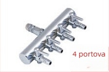 Nehrđajući čelični podijeljivač kisikovog cijevi za akvarij uz ventil za zrak i regulator pumpe