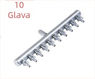 Nehrđajući čelični podijeljivač kisikovog cijevi za akvarij uz ventil za zrak i regulator pumpe