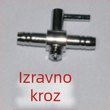 Nehrđajući čelični podijeljivač kisikovog cijevi za akvarij uz ventil za zrak i regulator pumpe