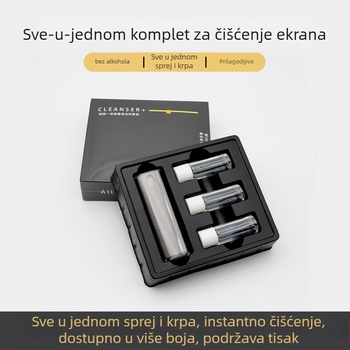 Trodijelni set za čišćenje zaslona za notebook, mobitel i računalo — model 5332, brenda Good Object, otopina od deionizirane vode, težina 0,054 kg