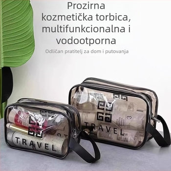 Toaletna torbica PVC vodootporna - kubni oblik, velika kapaciteta za putovanja, pohrana kozmetike i njege kože