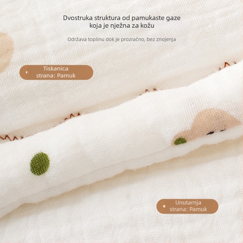 Novorođenački swaddle deka - Materijal: 100% pamuk, Punjenje: poliester vlakna, Sezona: zima, Za bebe do 6 mjeseci, Mogućnost prilagodbe