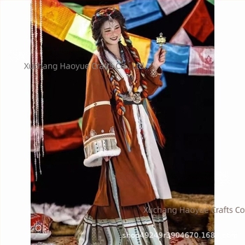 Perika s repom i pletenicama, ručno pletena, od vlakana otpornih na visoku temperaturu