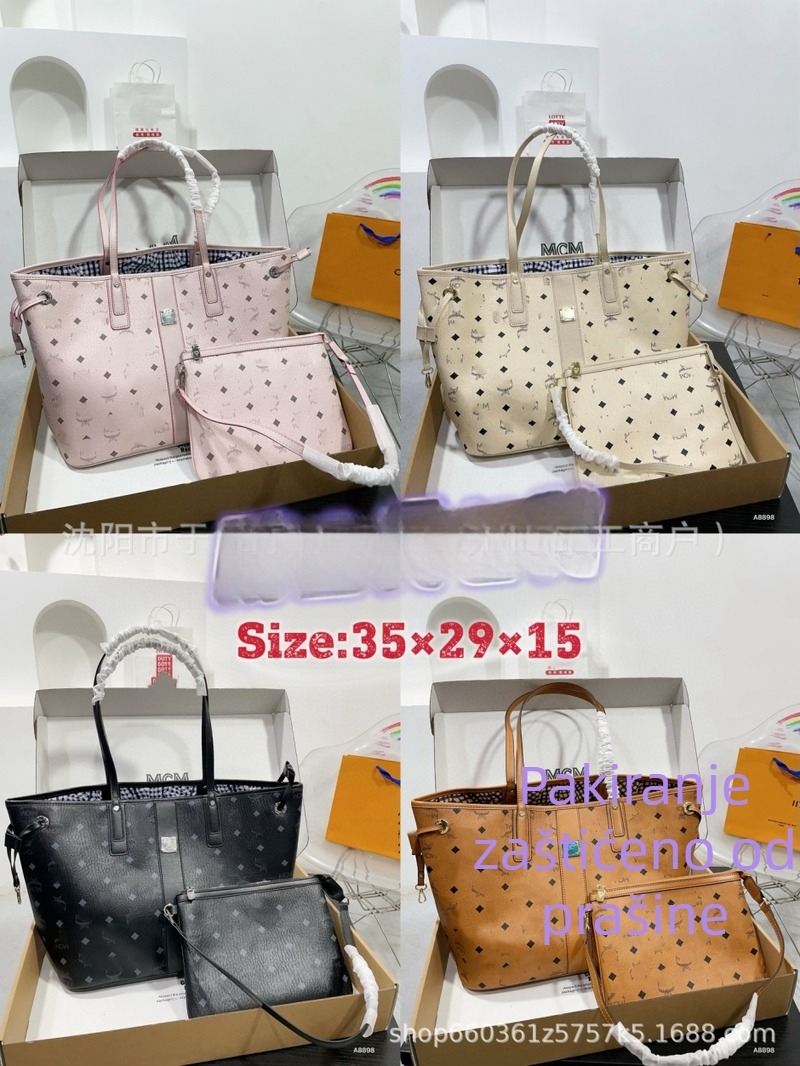 Torba Tote od prave kože, vodoravnog kvadratnog oblika, zatvaranje na zip, unutarnji džep sa zipom.