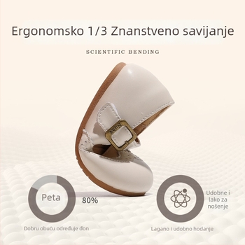 Cipele za djevojčice s mekanom potplatom, Velcro zatvaračem, niski gornji dio, gumena potplata, korejski stil