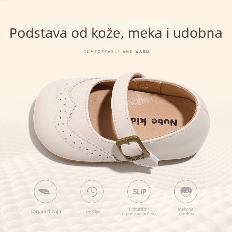Cipele za djevojčice s mekanom potplatom, Velcro zatvaračem, niski gornji dio, gumena potplata, korejski stil