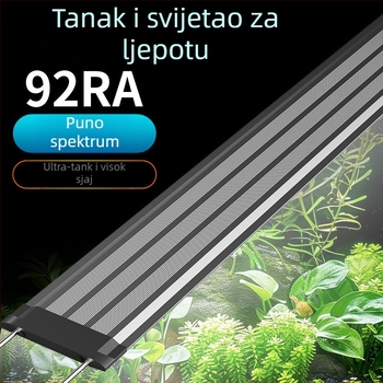 LED svjetlo za akvarij s biljkama — potpuno spektralno, vodootporno, aluminijska legura, 8W, FKSC